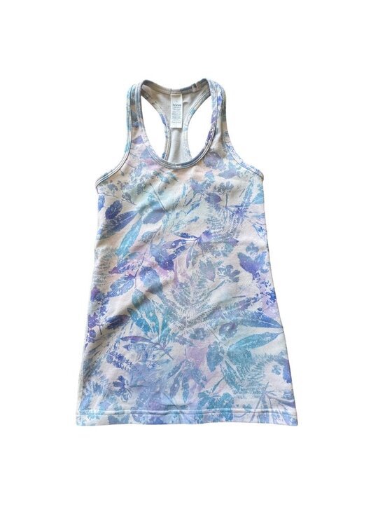 Ivivva Other - IVIVVA Lululemon Racerback Tank Top Girls 8 Leaves Blue Purple Athletic Shirt